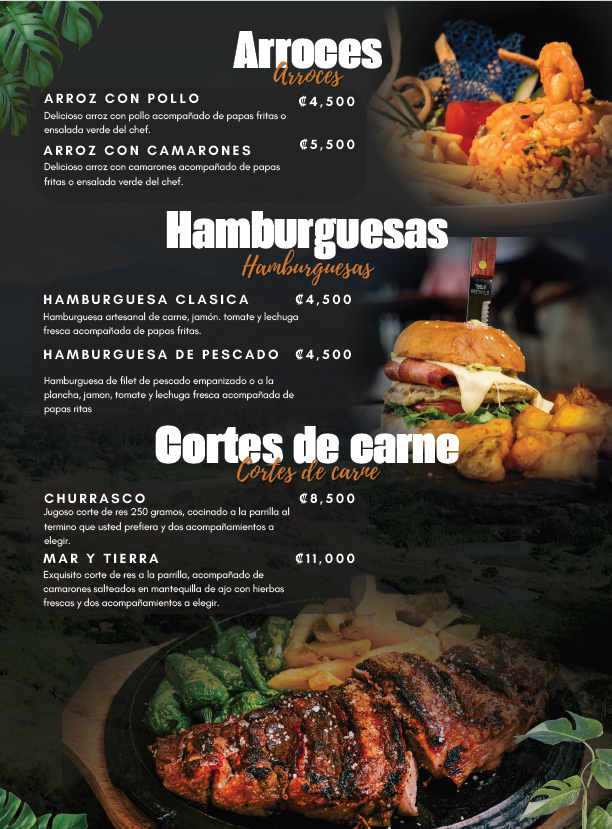 Arroces y hamburguesas